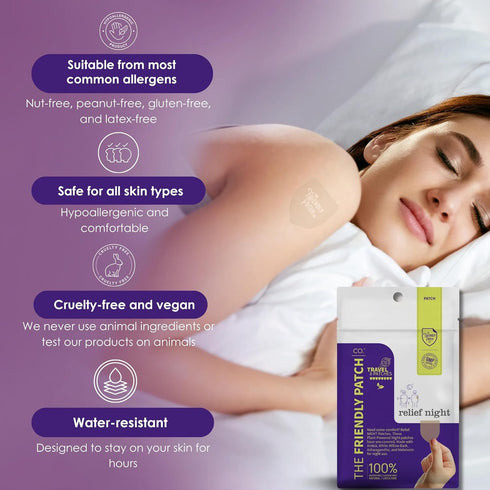 Relief Night Patch - 8 pack Arnica, White Willow Bark, Melatonin, Ashwagandha for Soreness for Sleep for Women and Men...