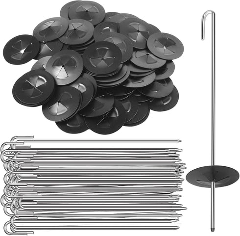 Solar Panel Bird Guard Fasteners Clips,50 Sets Critter Guard Clips,Solar Panel Mesh Clips Attached to Solar Panels,PVC Coated Metal Clips and Fast...