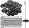 Solar Panel Bird Guard Fasteners Clips,50 Sets Critter Guard Clips,Solar Panel Mesh Clips Attached to Solar Panels,PVC Coated Metal Clips and Fast...