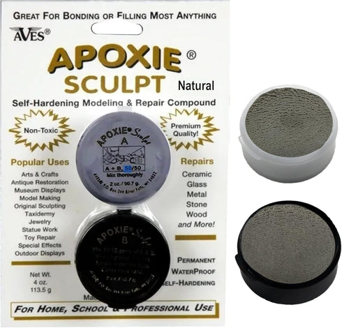 Aves Apoxie Sculpt - 2 Part Modeling Compound (A & B) - 1/4 Pound, Apoxie Sculpt for Sculpting, Modeling, Filling, Repairing, Simple to Use and Du...