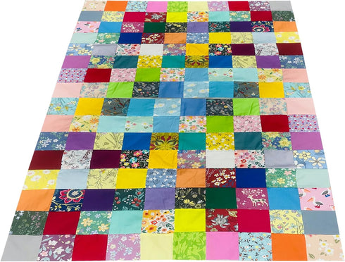 50pcs 10" x 10" Cotton Quilting Fabric Squares Fat Quarter Bundles Fabric for DIY Craft Patchwork,Solid...