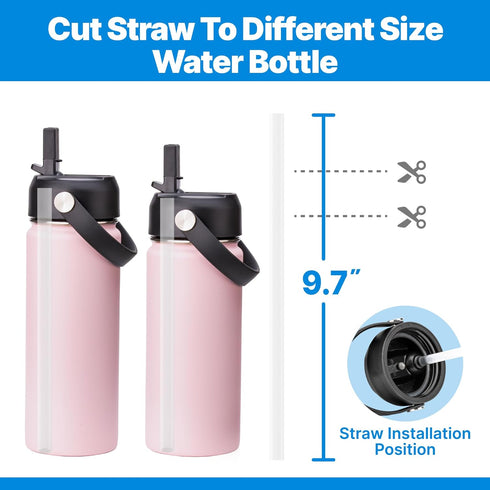 Straw Lid for Hydroflask, Lids with Straw for Hydroflask 12 16 18 20 32 40 64oz Wide Mouth Water Bottles, Replacement Straw Cap Lid for Hydroflask...
