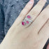 Shiny Diamond Teardrop Open Statement Ring for Women Girls Rhinestone CZ Crystal Leaf Climber Wrap Finger Band Engagement Promise Rings Bands Fash...