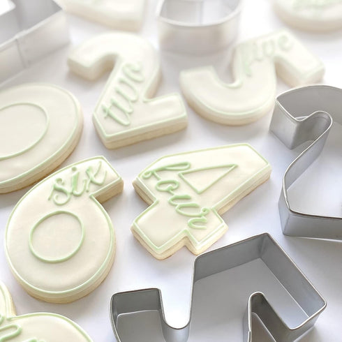 R&M 1-9 Number Cookie Cutters with Cut-Outs. 2.5” 9-Piece Gift Set...