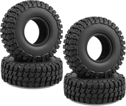1.0 RC Tires w/Foam All Terrain Tire for TRX4M SCX24 1/18 1/24 Crawler Truck, 54 * 20mm...