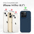 GONEZ for iPhone 14 Pro Case, with 2 Pack Screen Protector + 2 Pack Camera Lens Protector, Soft Anti-Scratch Microfiber Lining, Shockproof Protect...