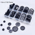 100 Pcs Premium Mixed Resin Sewing Buttons, 5 Sizes of Black Buttons Suitable for Sewing, Eco-Friendly 4-Hole Craft Buttons, DIY and Holiday Decor...