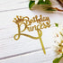 Happy Birthday Princess Cake Topper for Princess Birthday Cake Topper Party Decorations Gold Glitter Acrylic...