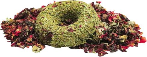 Grandpa's Best Whisker Nibblers Banana Rose Petal Treats for Rabbits, Guinea Pigs and Small Animals...