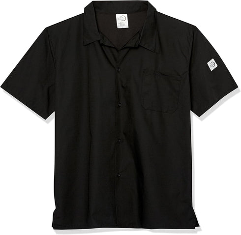 Mercer Culinary M60200BKL Millennia Unisex Cook Shirt with Wicking Mesh Back, Large, Black...