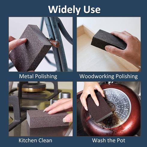 220 Grit Sanding Block - 12Pcs, Wet Dry Sanding Sponge Foam Sandpaper Block Washable & Reusable Sandpaper Sponge for Drywall Wood Plastic Metal Fu...