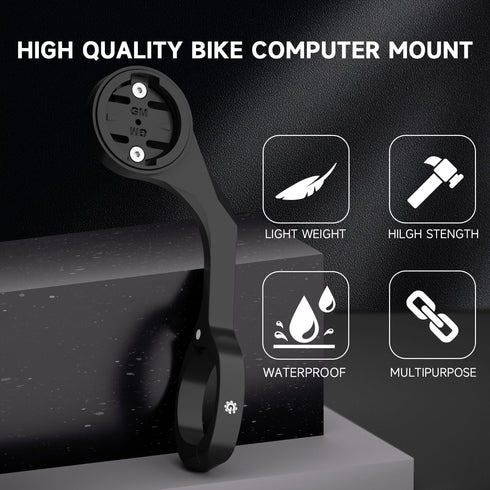 Out Front Bike Combo Mount for Garmin Edge Wahoo Elemnt Computer, Extended Cycling Computer Mount Compatible with Bryton Cateye GoPro and Flashlig...