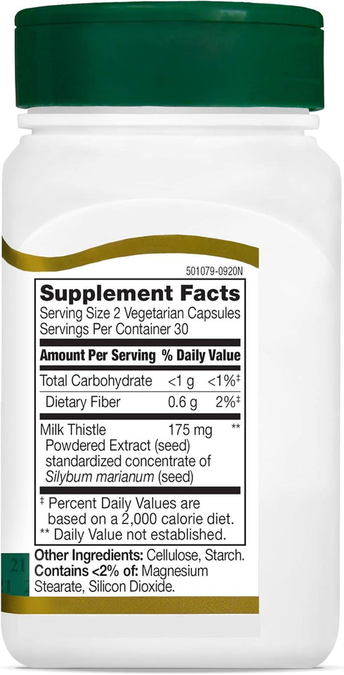 21st Century Vitamins Thistle Extract Veg Capsules, 60 Count (21338)...