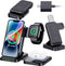 Wireless Charging Station, 3 in 1 Wireless Charger Stand, Foldable Wireless Charging Dock for iPhone14/13/12/11/Pro/Max/XS, Fast Charging Dock for...