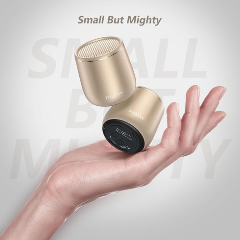 INSMY Small Bluetooth Speaker, Waterproof Mini Portable Wireless Speaker, Punchy Bass Rich Audio Stereo Pairing, Handheld Pocket Size,Built in Mic...