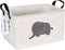 LANGYASHAN Rectangular Storage Bin Collapse Canvas Fabric Cartoon Storage Basket with Handles for Organizing Home Kitchen Boys and Girls Toys Offi...