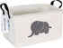 LANGYASHAN Rectangular Storage Bin Collapse Canvas Fabric Cartoon Storage Basket with Handles for Organizing Home Kitchen Boys and Girls Toys Offi...