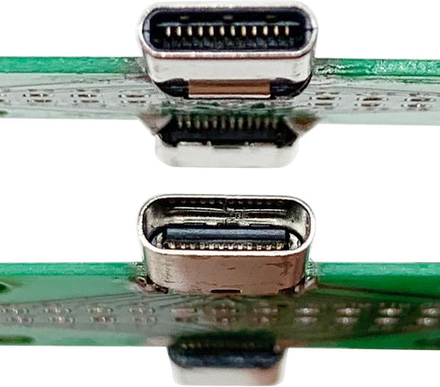2pcs USB 3.1 Type C Male to Female Test Board with PCB Board 24 Pins 2.54 mm Double Sided Connector Socket for Data Line Wire Cable Transfer...
