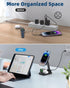3 in 1 Foldable Wireless Charging Station for Apple Products, Adjustable Phone Charger Stand, Magsafe Charger Travel Dock for iPhone/Samsung/Googl...