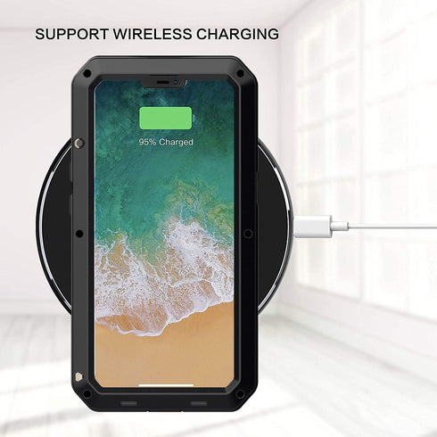 Marrkey for iPhone 13 Case, 360 Full Body Protective Cover Heavy Duty Shockproof Tough Armour Aluminum Metal Case with Silicone Built-in Screen Pr...