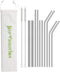Hypermotion Stainless Steel Straw, Food Grade Reusable Metal Drinking Straw Set with 2 Cleaning Brushes and Carry Pouch for Smoothie, Milkshake, C...
