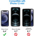 JETech Privacy Screen Protector for iPhone 12 mini 5.4-Inch, Anti Spy Tempered Glass Film, 2-Pack......
