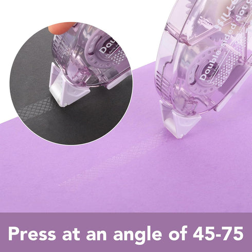 6 Pack Double Sided Tape Roller Scrapbook Tape 0.31 in x 32 Ft Glue Tape Runner Roller Scrapbook Supplies, Double Sided Tape for Crafts, Scrapbook...