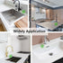 5° Slope Kitchen Sink Splash Guard, 17" Silicone Faucet Handle Drip Catcher Tray, Multipurpose for Kitchen Dish Drying Mats Sponge Holder and Bath...