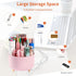 Desk Pencil Pen Holder, 5 Slots 360°Degree Rotating Pencil Pen Organizers for Desk, Desktop Storage Stationery Supplies Organizer, Cute Pencil Cup...