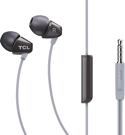 TCL SOCL100BK Socl 100 in-Ear Earbuds Wired Headphone with Passive Noise Isolation and Built-in Mic - Phantom Black...