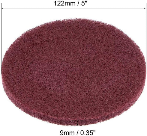 uxcell 5 Inch 400 Grit Drill Power Brush Tile Scrubber Scouring Pads Cleaning Tool 5pcs...