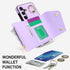 for Samsung Galaxy S24 Phone Case for Women, Crossbody Wallet Case with Credit Card Holder Lanyard Shockproof Purse Kickstand Case for Samsung Gal...
