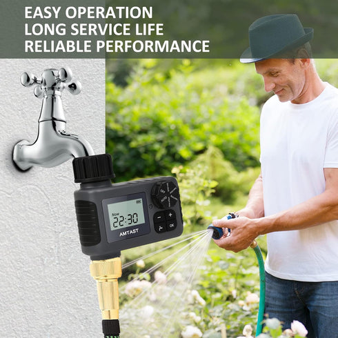 Sprinkler Timer Water Timer Irrigation Timer Garden Hose Faucet Timer Lawn Watering System Timer for Yard Crops Lawns Pool, 1 Outlet Hose Programm...