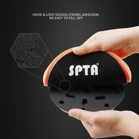 SPTA Buffing Polishing Pads, 5Pc 7.5 Inch Face for 7 Inch Backing Plate, Compound Buffing Sponge Pads Cutting Polishing Pad Kit for Car Buffer Pol...