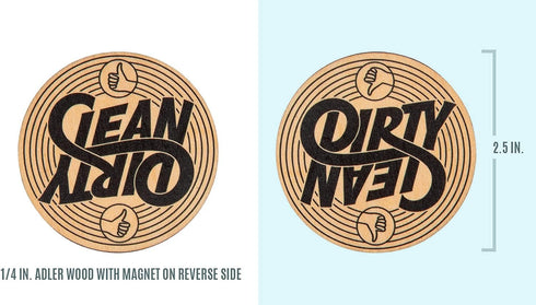 Stellar Factory Rotatable Wood Dishwasher Magnet: Clean VS. Dirty