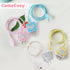 DIY Cable Protector Compatible for Apple iPhone Charger with Mirror,Cute Glitter Bling Love Heart Design,Data Line USB Case Wire Cable Saver Phone...