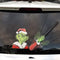 Grim Santa Waving Winter WiperTag with Decal attaches to rear vehicle wiper blade...