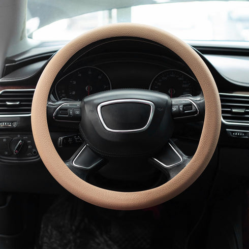Car Steering Wheel Cover- Universal Car Accessory for Diverse Cars,Anti Slip Odorless Black, for Steering Wheel with a Diameter of 14.5"-15"?Silic...