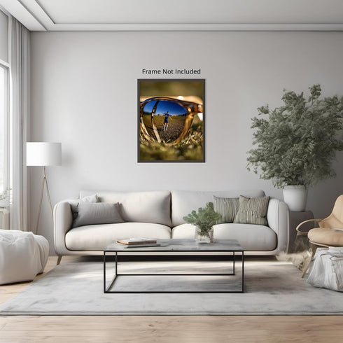 Posterizer 1 pcs-Football Soccer match scene seen through the reflection sunglasses 3-Sports & Hobby Art Gifts for sports fans Decor for Home & Of...