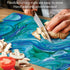 Cut N' Funnel Blue Fluidity Designer Flexible Cutting Board Mat, 15" x 11.5", Made in the USA, Decorative, Flexible, Easy to Clean...