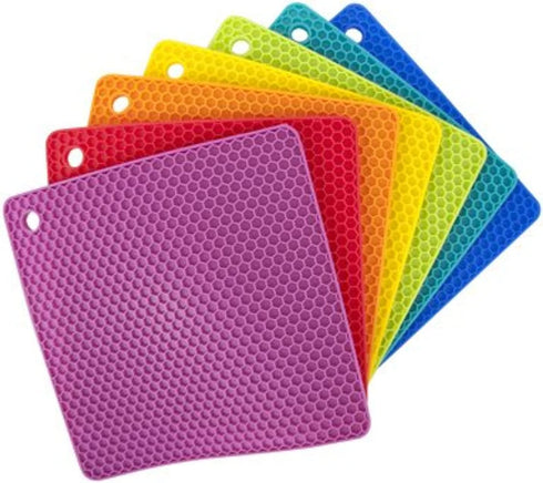 Trivet, Square, Silicone, Assorted Colors...