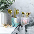 WAVEYU Pencil Cup for Desk Cute, Pen Pencil Stand Holder, Office Desk Organizer for Men Women Ceramic Marble Makeup Brush Holder for Home, Green M...