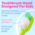 Kids Toothbrush 4 Pack - Soft Contoured Bristles - Child Sized Brush Heads (3-10 Year Old) - Suction Cup for Fun & Easy Storage - Girl & Boy Set (...