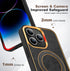 for iPhone 13/14 Case with Magnetic Invisible Ring Stand Leather Business Phone Case Compatible with Magsafe Shockproof Protection Classic Luxury ...