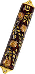 Bless This House Mezuzah Case - Pomegranate Tree Design Judaica, Door Mezuza Case 4"...