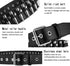 Bullet Studded Belt, Punk Rivet Belt Black Leather Rock Belt with Silver Bullet for Women Men...