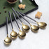 Teaspoons 6 Pieces Black And Gold Plating Coffee Spoons, Homquen 6.3" Modern Design Stainless Steel Tea Spoons Set, Small Spoon Silver Dishwasher ...