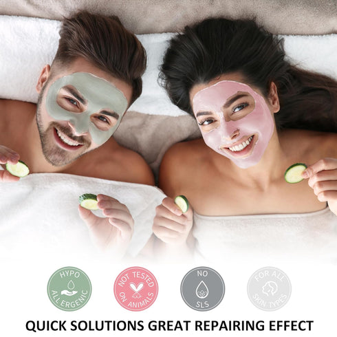 Ashlyn 3 PCS Clay Mask Set, Green Tea Clay Facial Mask, Rose Face Masks Skincare, Dead Sea Bubble Deep Cleanse Mask, Organic Facial Masks for Wome...