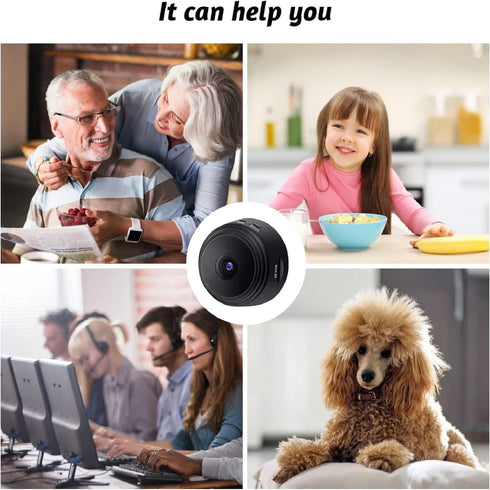 KFK Hidden Spy Camera,1080P Wireless Mini WiFi Nanny Cam Smart Home, Pet Dog Camera Indoor Outdoor Baby Camera 1080P Remote Portable,Secret House ...