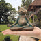Nacome Meditating Frog Miniature Figurine,Zen Yoga Frog Garden Statue Ornament- Indoor/Outdoor Garden Sculpture for Fairy Garden,Home, Patio,Deck,...